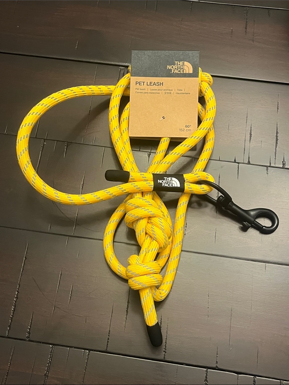 The North Face Dog Pet Leash 60” Summit Gold new Reflective